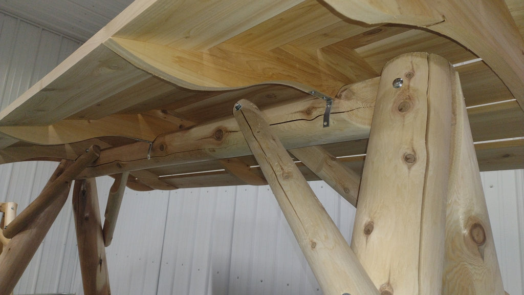 Handcrafted Cedar Porch Swing with Canopy