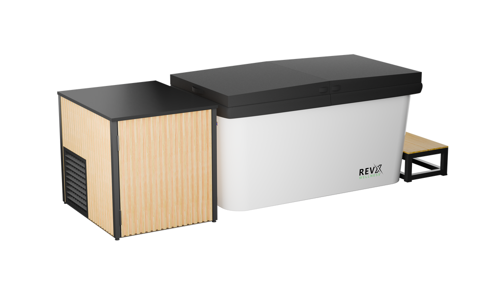 RevX Acrylic X Tub Cold Plunge with LUX High Performance Chiller