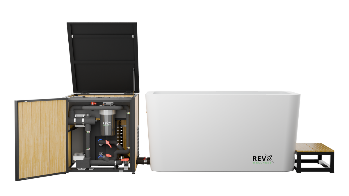 RevX Acrylic X Tub Cold Plunge with LUX High Performance Chiller