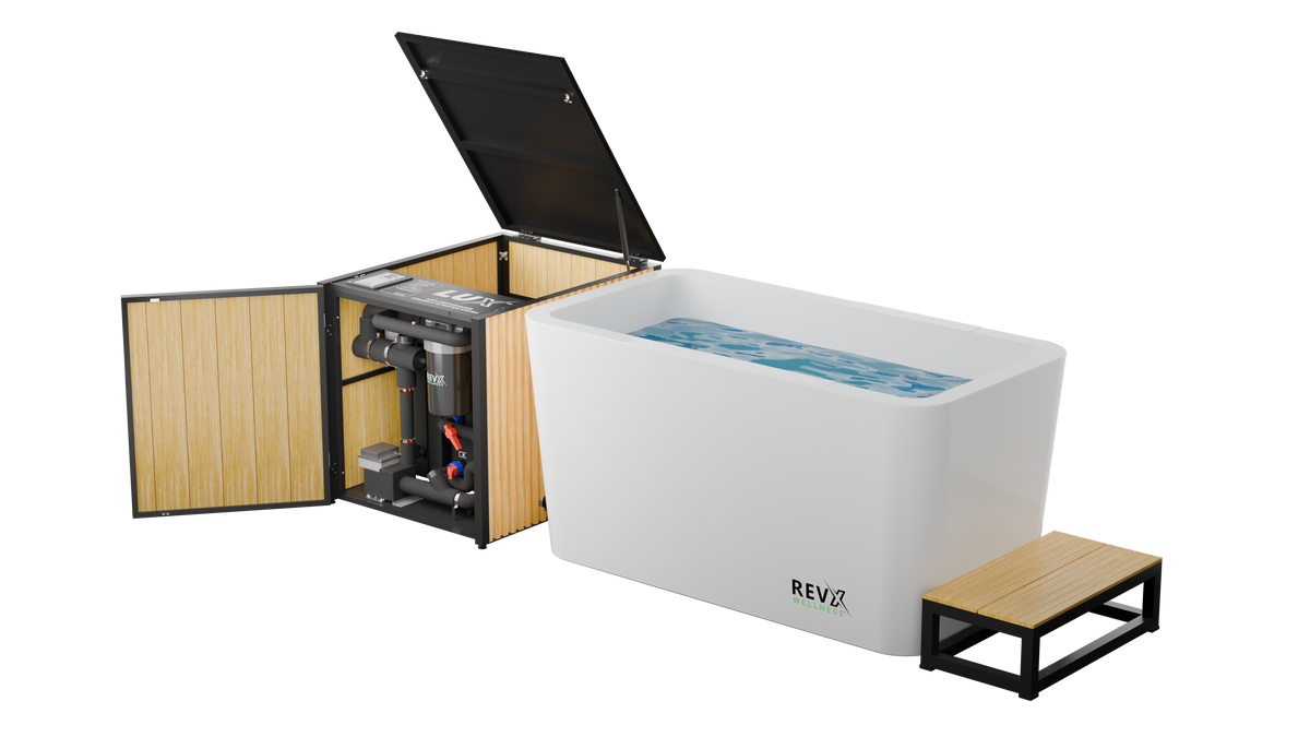 RevX Acrylic X Tub Cold Plunge with LUX High Performance Chiller