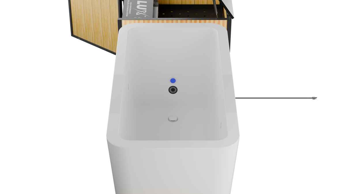 RevX Acrylic X Tub Cold Plunge with LUX High Performance Chiller