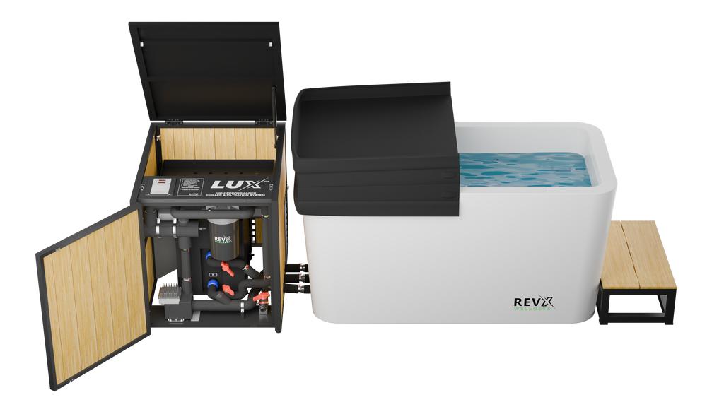 RevX Acrylic X Tub Cold Plunge with LUX High Performance Chiller