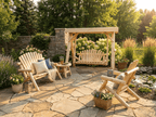 Handcrafted Cedar Porch Swing with Canopy