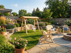 Handcrafted Cedar Porch Swing with Canopy